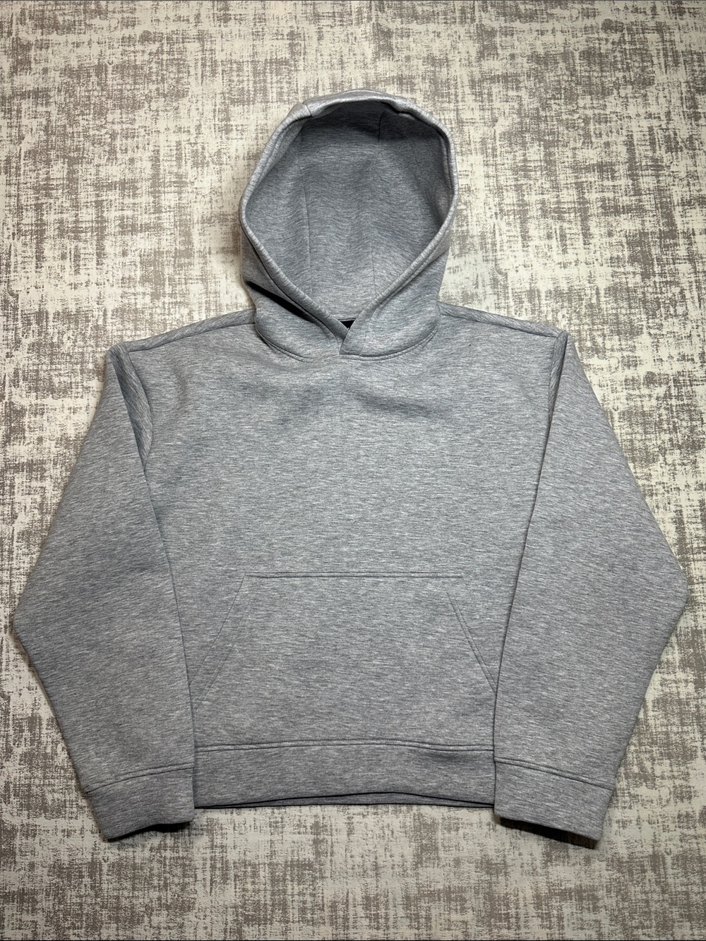 H&M Gray Melange Loose-Fit Scuba Hoodie
